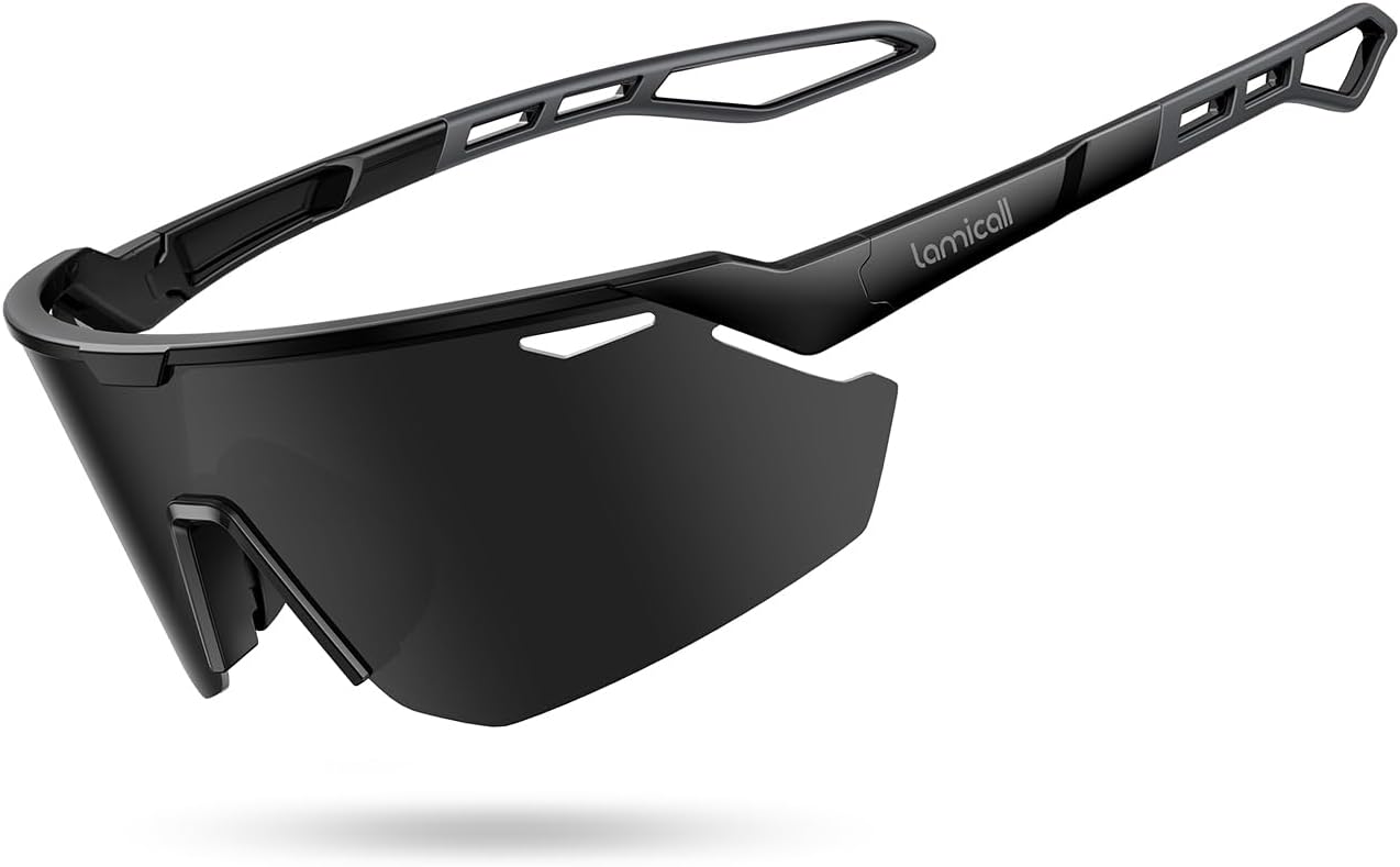 Lamicall Schnelle Brille Herren, Fahrradbrille Damen - [24g TR-90 Super Leicht] Polarisiert Sportbri...
