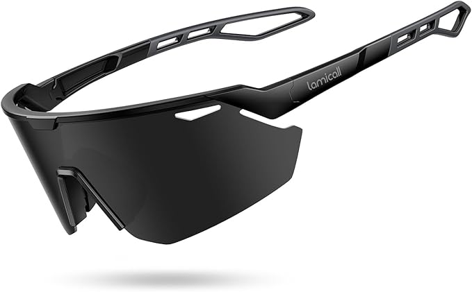 Lamicall Schnelle Brille Herren, Fahrradbrille Damen - [24g TR-90 Super Leicht] Polarisiert Sportbri...