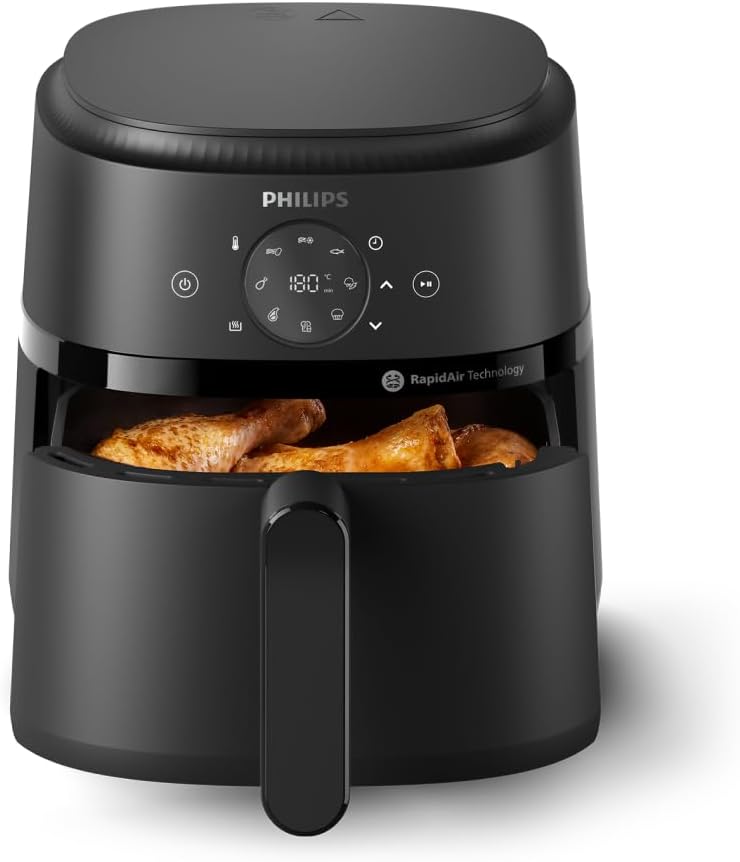 Philips Airfryer 2000 Serie Heißluftfritteuse, Schwarz, 4,2L RapidAir Technologie, Touchscreen, 13 Kochfunktionen, HomeID App (NA229/00)