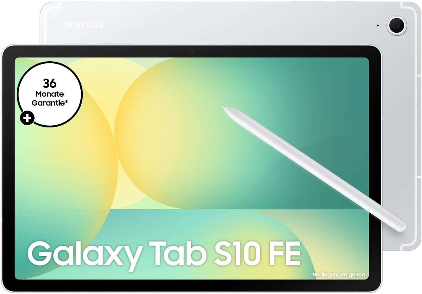 Samsung Galaxy S10 FE AI-Tablet, Android Tablet, 128 GB Speicher, 8 GB RAM, 27,70 cm/10,9" Display, Inkl. S Pen, Wi-Fi, Lange Akkulaufzeit, Silver, 36 Monate Herstellergarantie [Exklusiv auf Amazon]