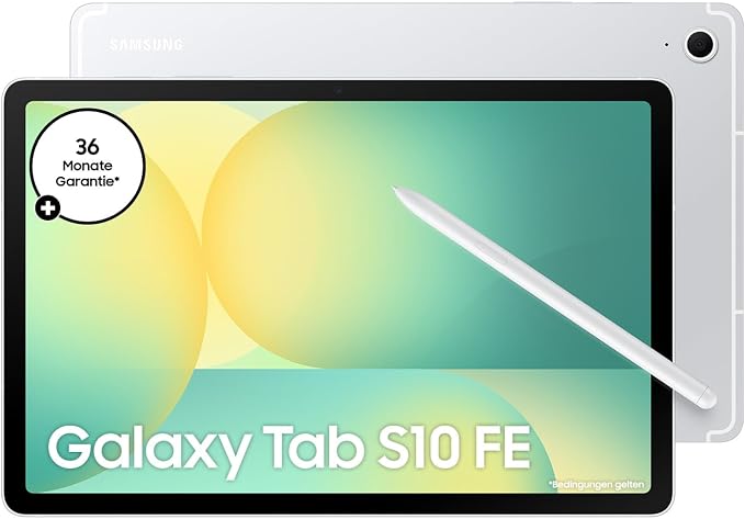 Samsung Galaxy S10 FE AI-Tablet, Android Tablet, 128 GB Speicher, 8 GB RAM, 27,70 cm/10,9" Display, Inkl. S Pen, Wi-Fi, Lange Akkulaufzeit, Silver, 36 Monate Herstellergarantie [Exklusiv auf Amazon]
