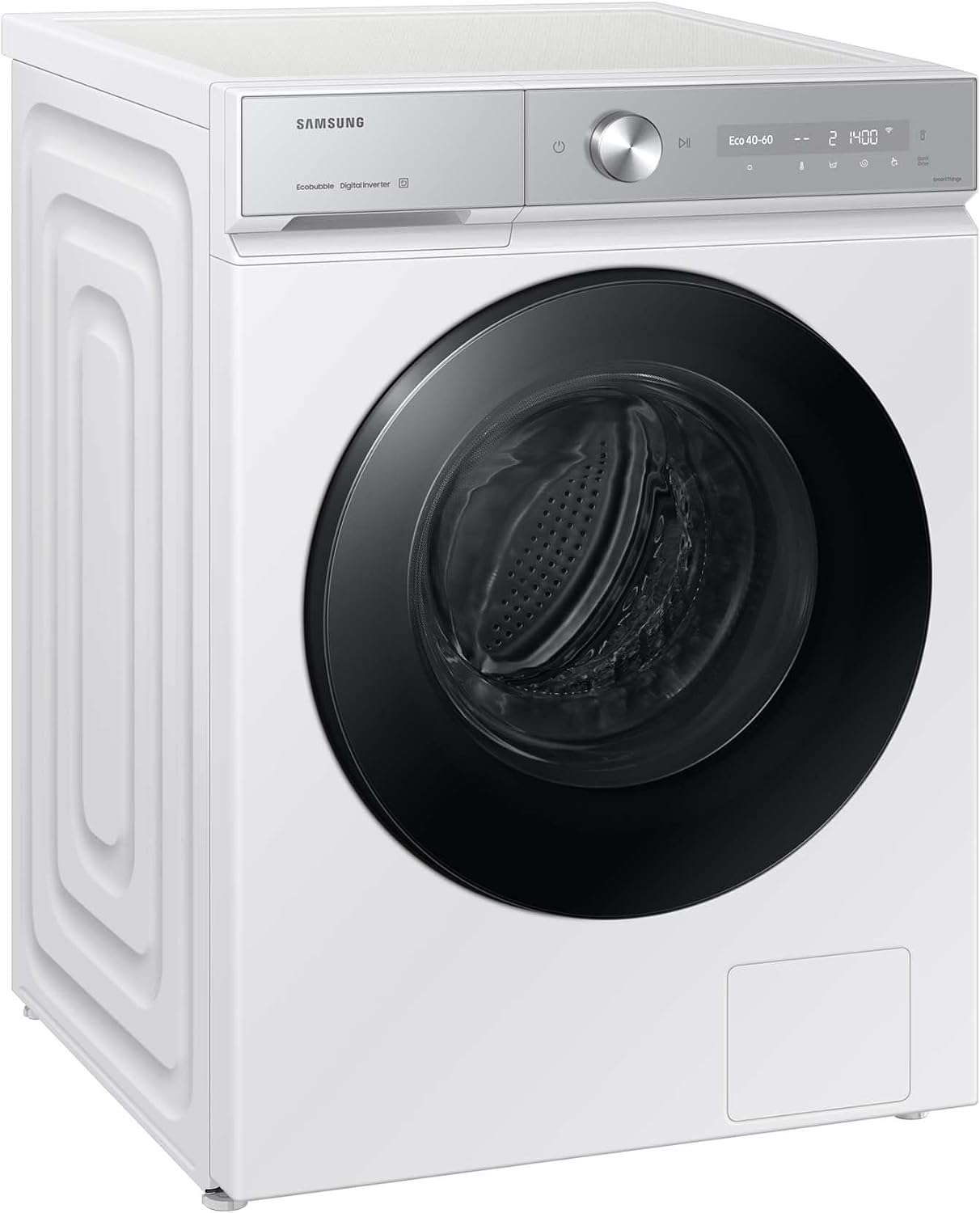 Samsung WW11DB8B95GHU2 Bespoke Waschmaschine, 11 kg, EEK: A (-40%) 1400 U/min, Extra energiesparend, AI Ecobubble, QuickDrive, AI Wash, SuperSpeed 39 Min, Weiß
