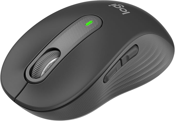Logitech Signature M650 Kabellose Maus - für kleine bis mittelgroße Hände 2-Jahres-Batterie, Leise Klicks, Anpassbare Seitentasten, Bluetooth, Kompatibilität - Graphit