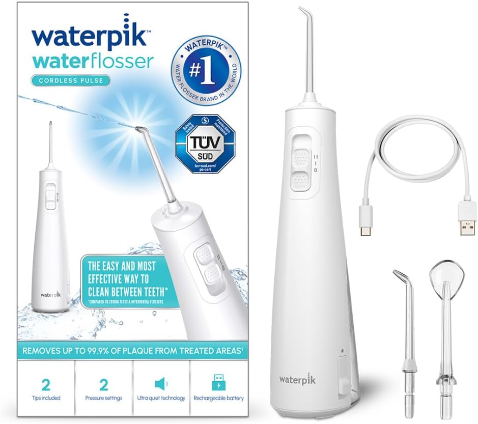 Waterpik Pulse Kabellose Munddusche, Testsieger 2026, 4 Wochen Akkuleistung | 2x effektiver als Zahn...