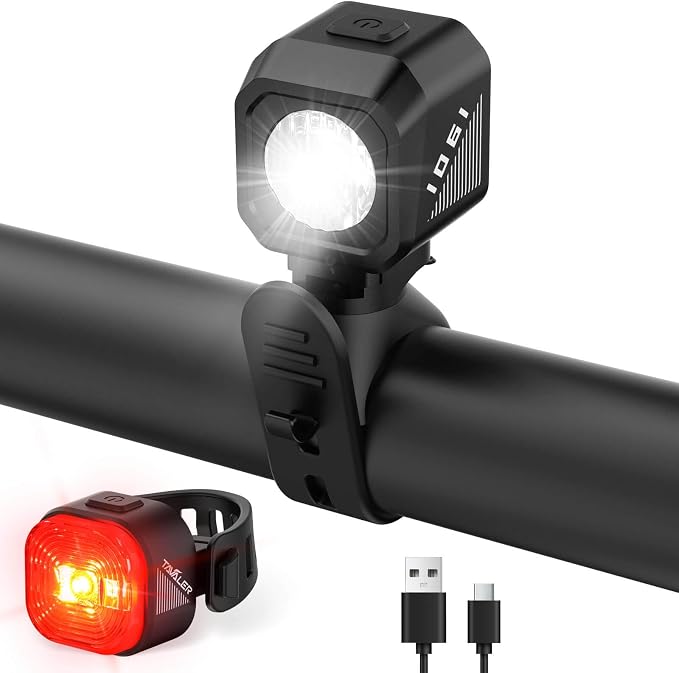 Tavaler Fahrradlicht Set USB C Aufladbar StVZO Zugelassen Fahrrad Licht Fahrradbeleuchtung Set IPX5 Wasserdicht Fahradlichterset LED Fahrradlampe Set Fahrrad Rücklicht für Rennrad, MTB, E-Bike