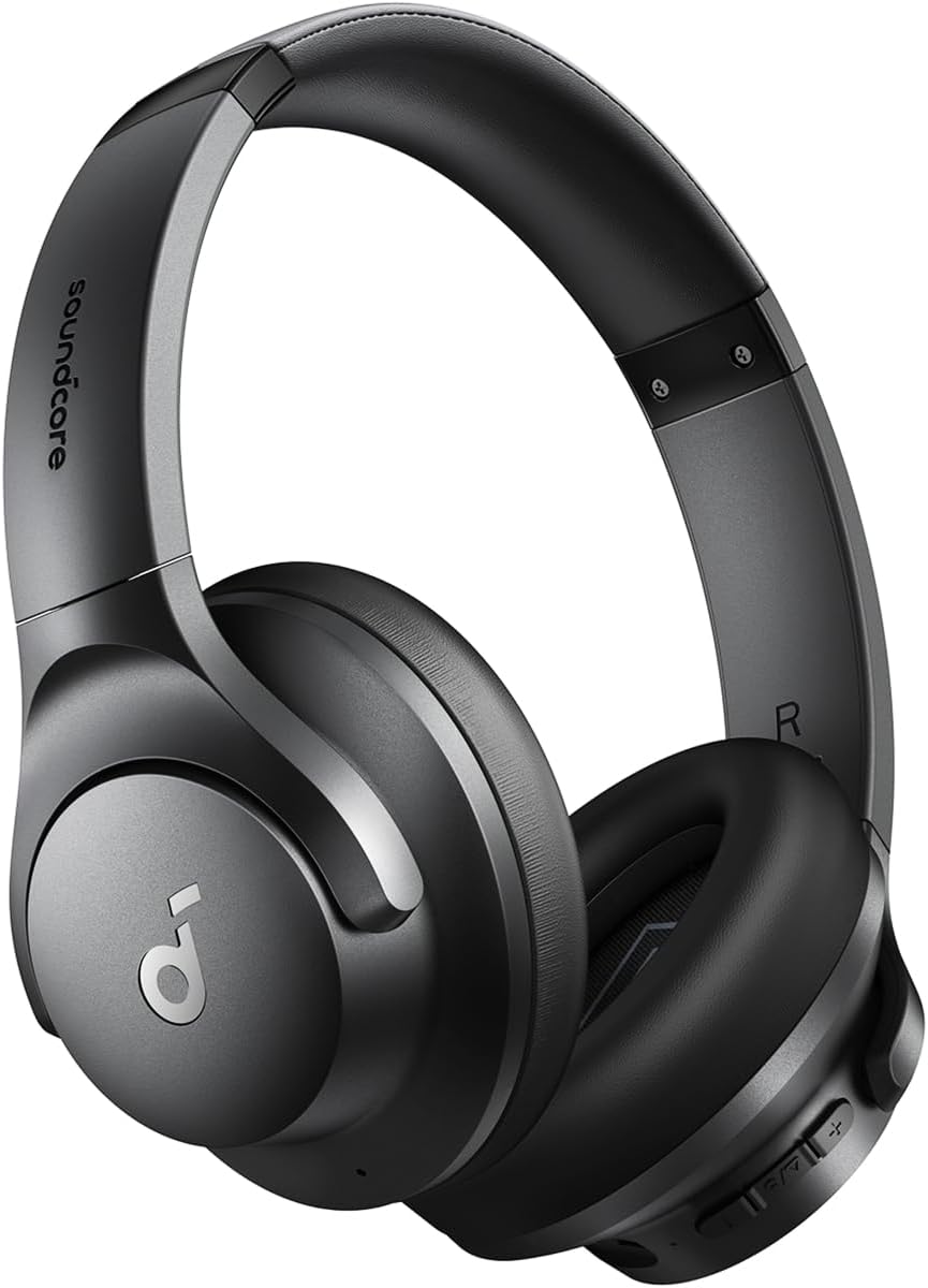 soundcore by Anker Q20i kabelloser Bluetooth Over-Ear-Kopfhörer mit Hybrid Active Noise Cancelling, 40h im ANC-Modus, Hi-Res Audio, tiefer Bass, Personalisierung per App, Dual-Verbindung