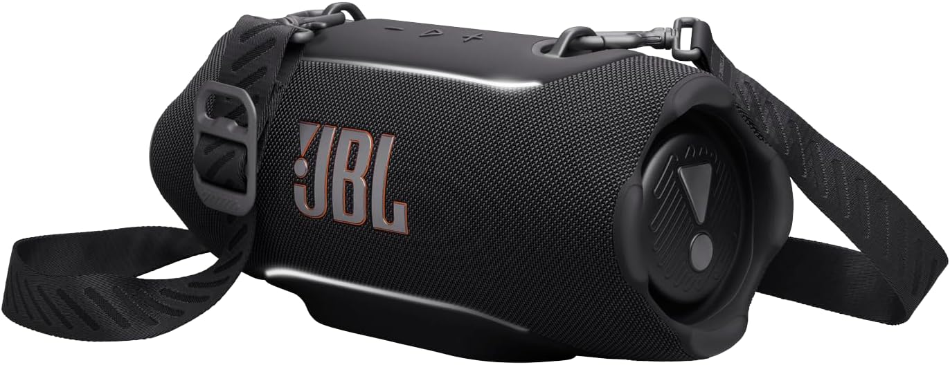 JBL Xtreme 5, Tragbarer Wasserdichter Lautsprecher, Schwarz Auracast, AI Sound Boost, Bluetooth 6.0, IP68‑Schutz, 28 Stunden Akkulaufzeit, Ambientebeleuchtung, Trageriemen Inklusive