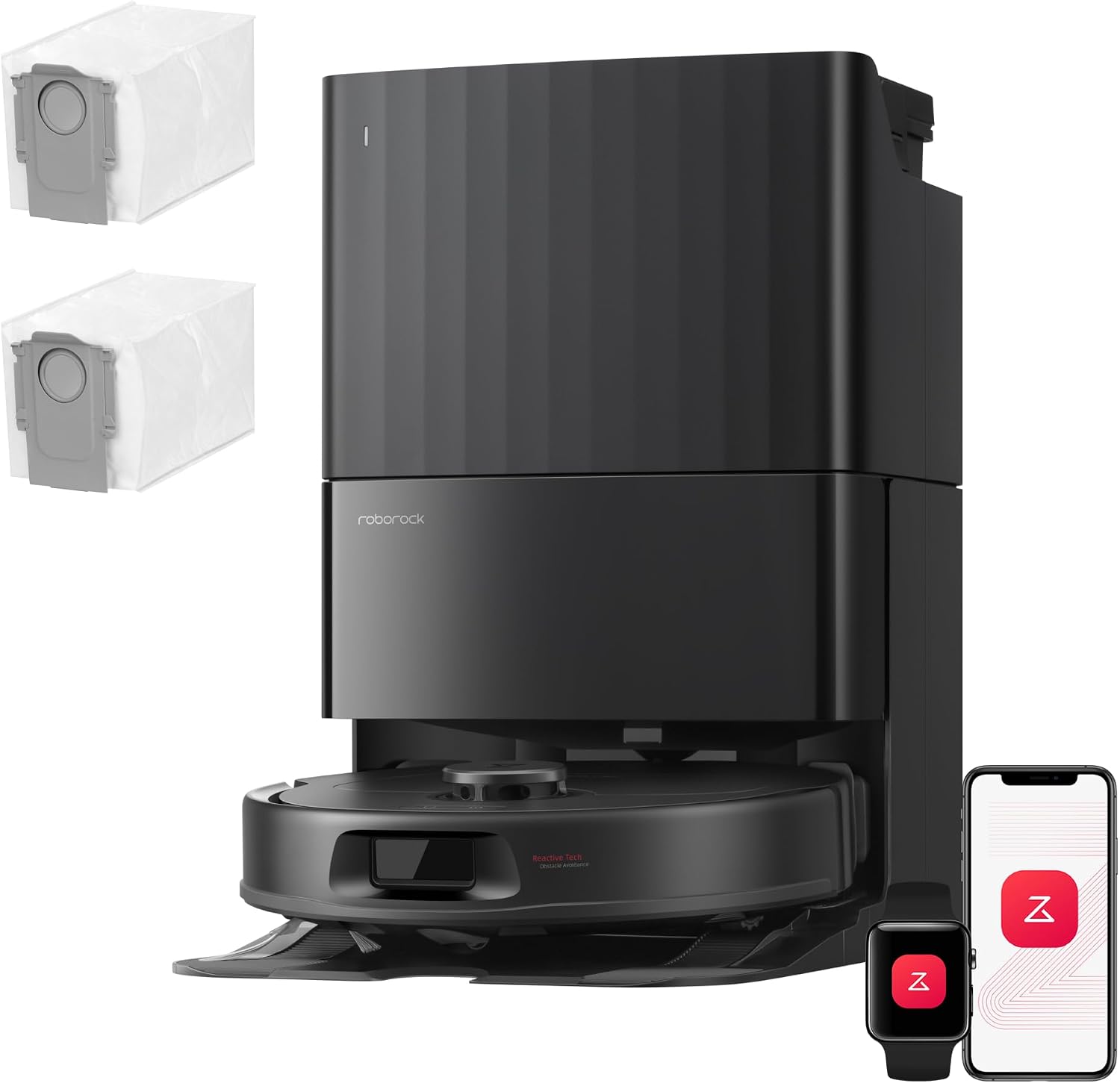 e Anzeige – roborock Qrevo S Pro Set Saugroboter mit Wischfunktion, 18.500 Pa Saugkraft | verbessert von QV 35A,...