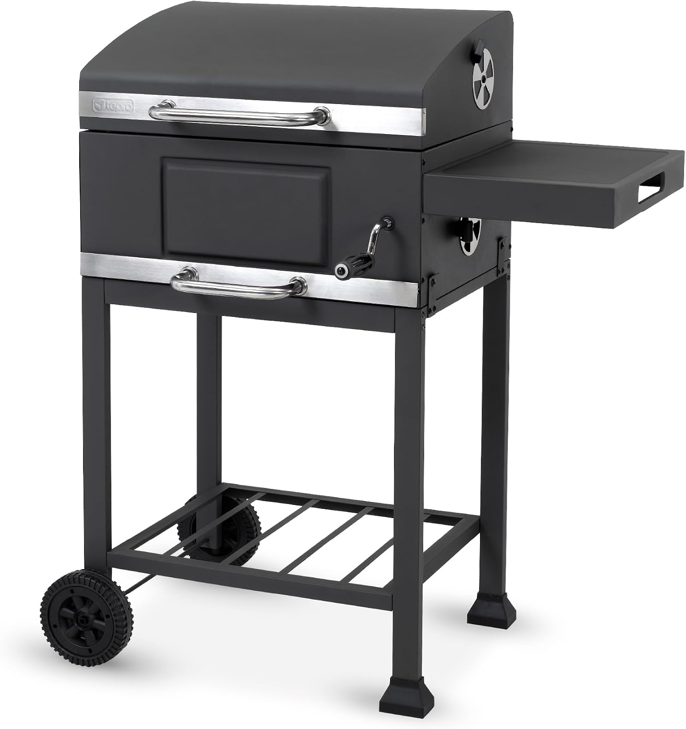 tepro Holzkohlegrill (Grillwagen) Toronto Basic, Grillfläche: ca. 52 x 36 cm, BBQ mit Deckel, Maße ca. 89,5 x 60,5 x 103,3 cm