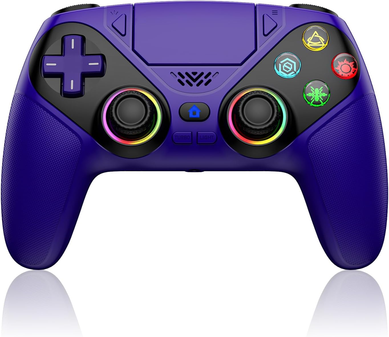 Nonbliep Wireless Controller für PS5/Slim/Pro/PC, Bluetooth mit Back Paddles, Turbo, Makro, Lautsprecher, Dual Vibration, 6-Achsen Sensor, Touchpad und 3.5 mm Audioanschluss