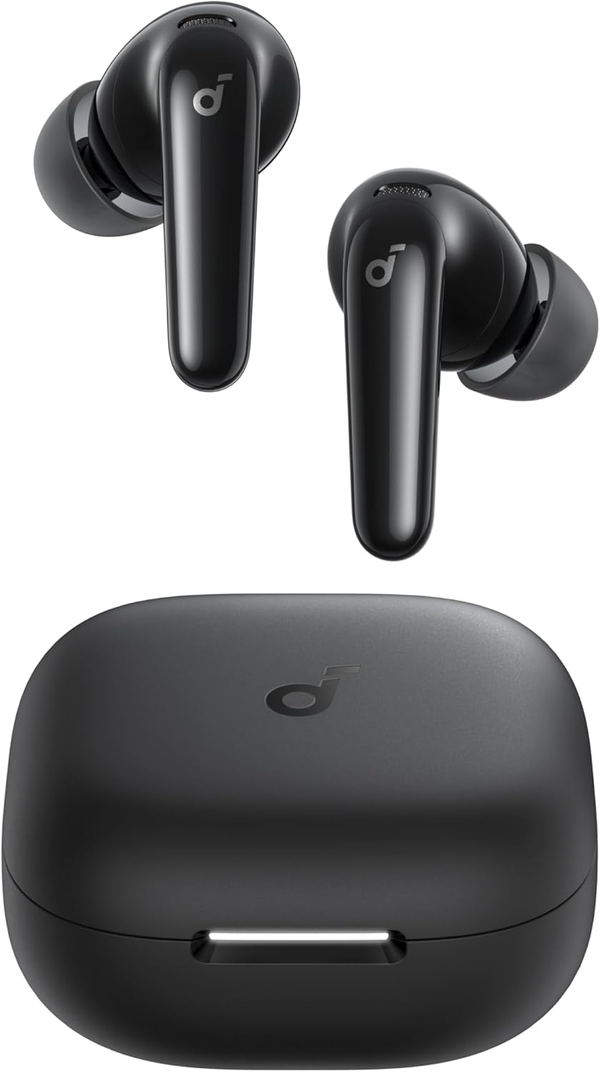 soundcore by Anker P31i kabellose Bluetooth-Kopfhörer, Hi-Res Sound Schwarz adaptives Noise Cancelling in Echtzeit, Übersetzungskopfhörer, 50h Akku, kabellose Bluetooth Earbuds