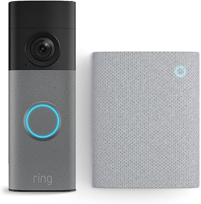 Ring Wired Video Doorbell (neueste Gen.) + Chime (3. Gen.)| Videotürklingel-Kamera | Retinal 2K, optimierter Zoom (bis zu 6x) | Breites Sichtfeld | 30 Tage Gratiszeitraum für Ring-Abonnement