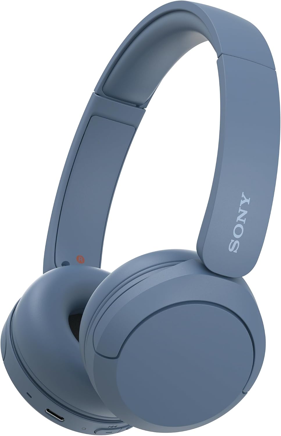 Sony WH-CH520 Kabelloser Bluetooth On Ear Kopfhörer, hohe Klangqualität, leichtes Design, bis zu 50 Stunden Akkulaufzeit, Schnellladung, EQ, klare Gesprächsqualität, iOS und Android, Blau