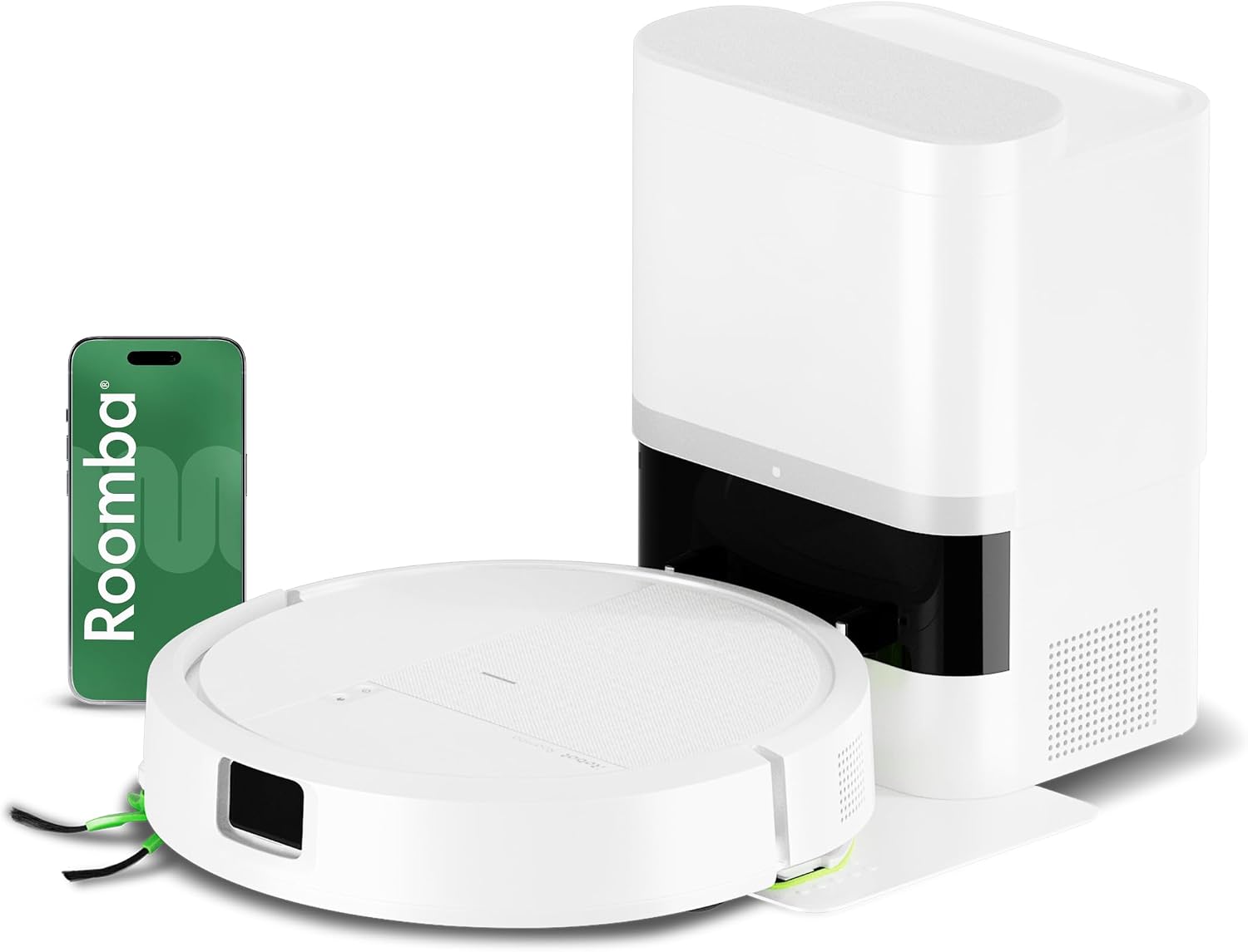 iRobot Roomba 115 Saugroboter, AutoEmpty Basis, 15.000 Pa Saugkraft | Punktlaser+IMU-Navigation, 2,...