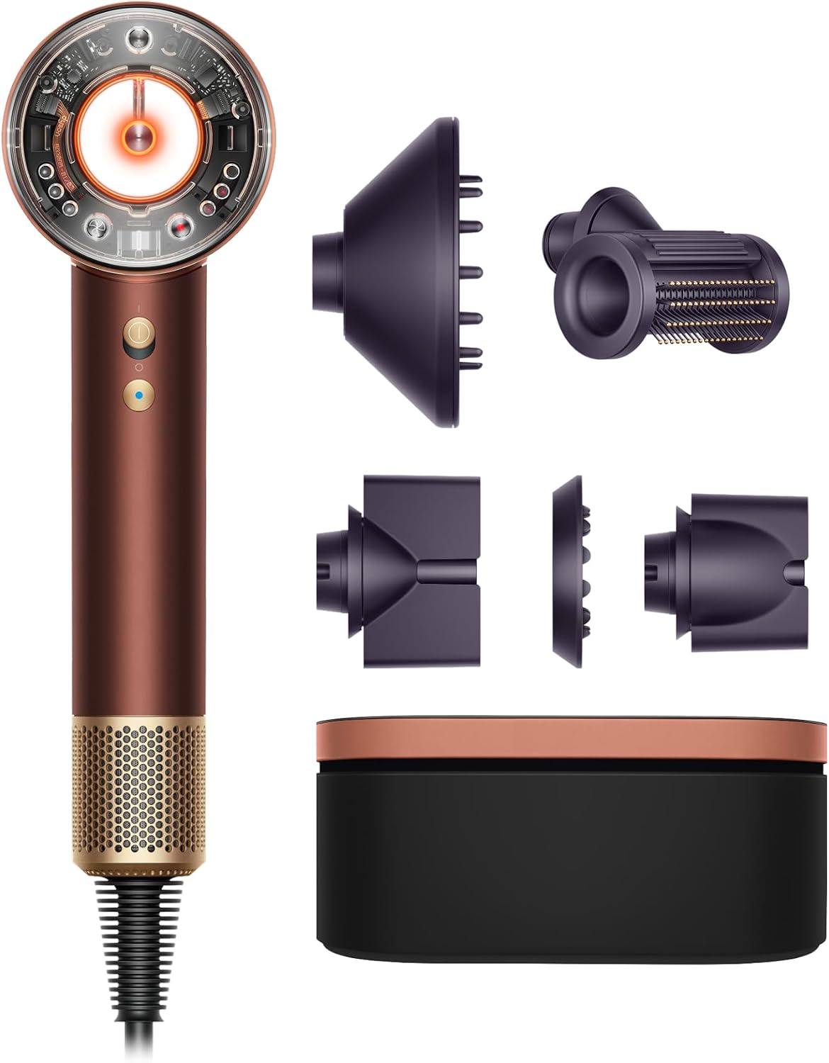 Dyson Supersonic Nural™ Haartrockner, Modellvariante Straight+Wavy Intelligente Temperaturregelung Zum Schutz Des Haars, Magnetische Aufsätze, Leistungsstarker Luftstrom