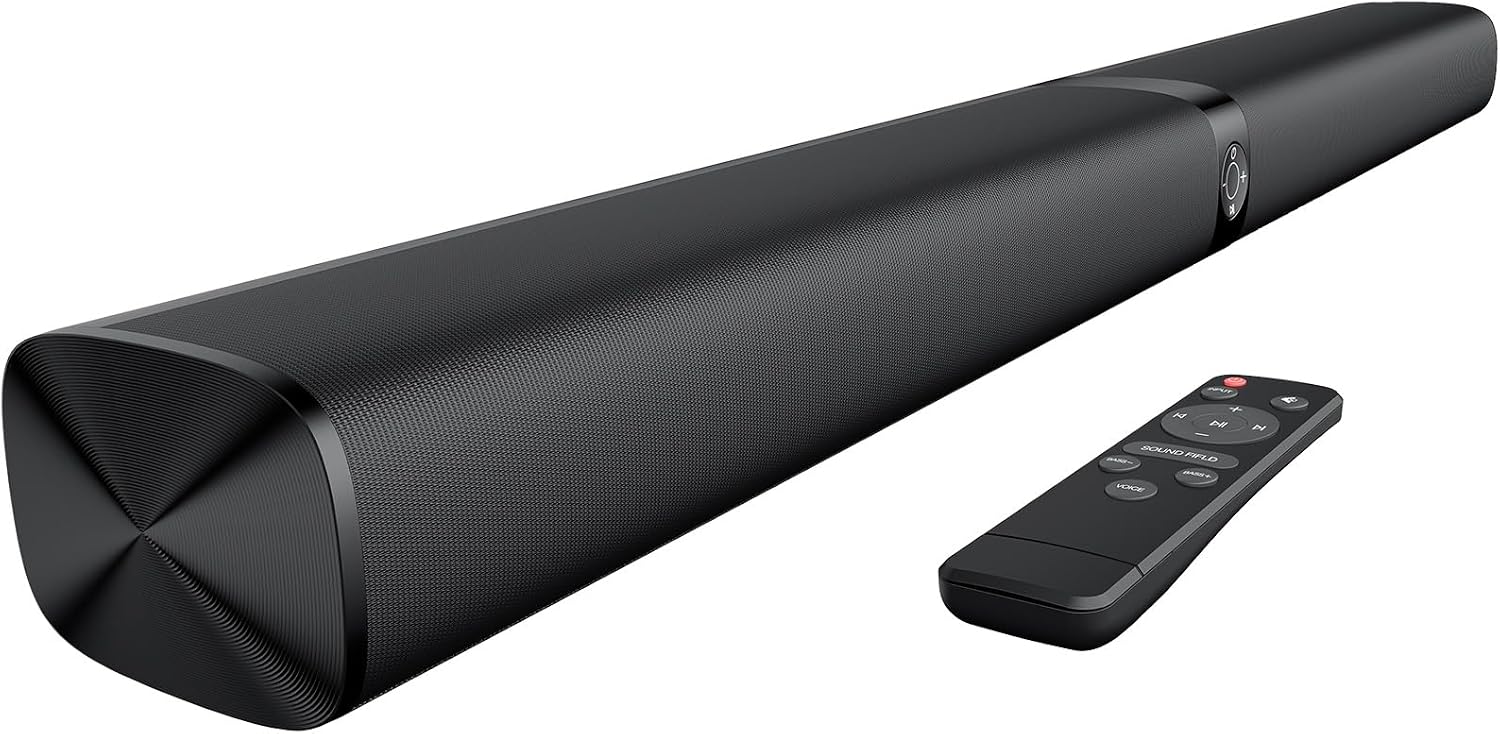 GarageRock 31″ Soundbar für TV Geräte, Teilbare 2-in-1 Soundbar All-in-One 3 EQ Modi, Auto Volume Boost, Bluetooth 5.3/ARC/Opt/AUX, TV Standlautsprecher für Fernseher/PC/Gaming/Projektoren, Schwarz