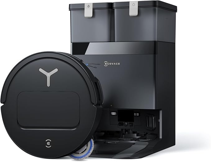 ECOVACS DEEBOT T50 Omni Gen3 Saugroboter, 25.000 Pa 81 mm ultraflach, ZeroTangle 3.0 für Tierhaare, TruEdge 2.0, 75 °C Heißwasser-Moppwäsche