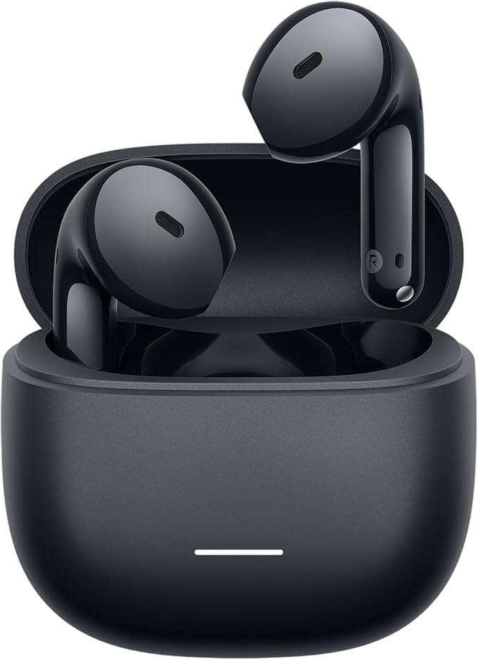 Xiaomi Redmi Buds 8 Active, Kopfhörer, 37h Akku, Schwarz 14,2mm Titan-Treiber, starker Bass, 37h Akku, Dual-Verbindung, 5 EQ, BT 5.4, IP54