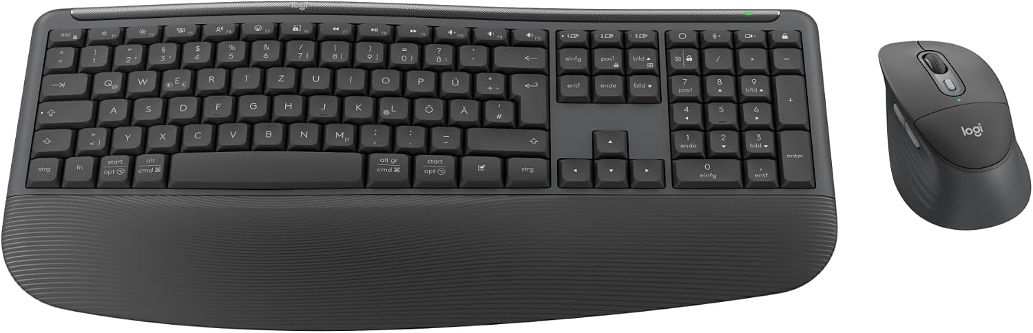 Logitech Signature Comfort Plus Combo MK880, kabelloses Tastatur-Maus-Set | Komfortable Tastatur in ...