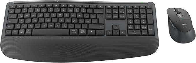 Logitech Signature Comfort Plus Combo MK880, kabelloses Tastatur-Maus-Set | Komfortable Tastatur in ...