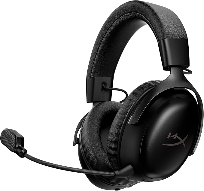 HyperX Cloud III S Wireless Gaming Headset mit bis zu 120 Std. Akkulaufzeit Gaming & Streaming, 2,4 GHz & Bluetooth, Memory-Schaumstoff, Kristallklare Kommunikation, Geräteübergreifende Nutzung