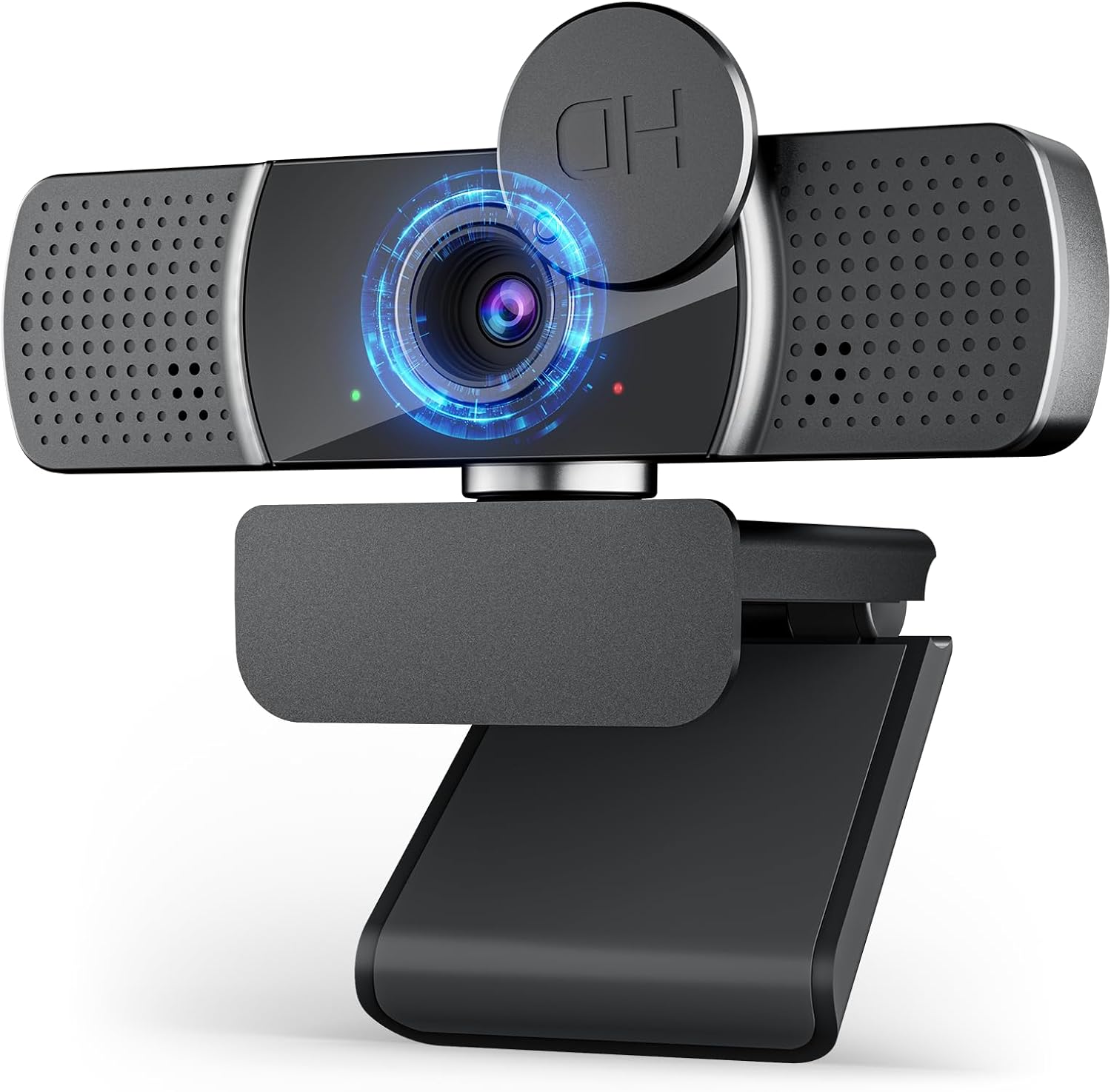 2K Full HD Webcam mit Dual-Mikrofon und Abdeckung, Rauschunterdrückung | USB-A Webcam 85° Weitwinke...