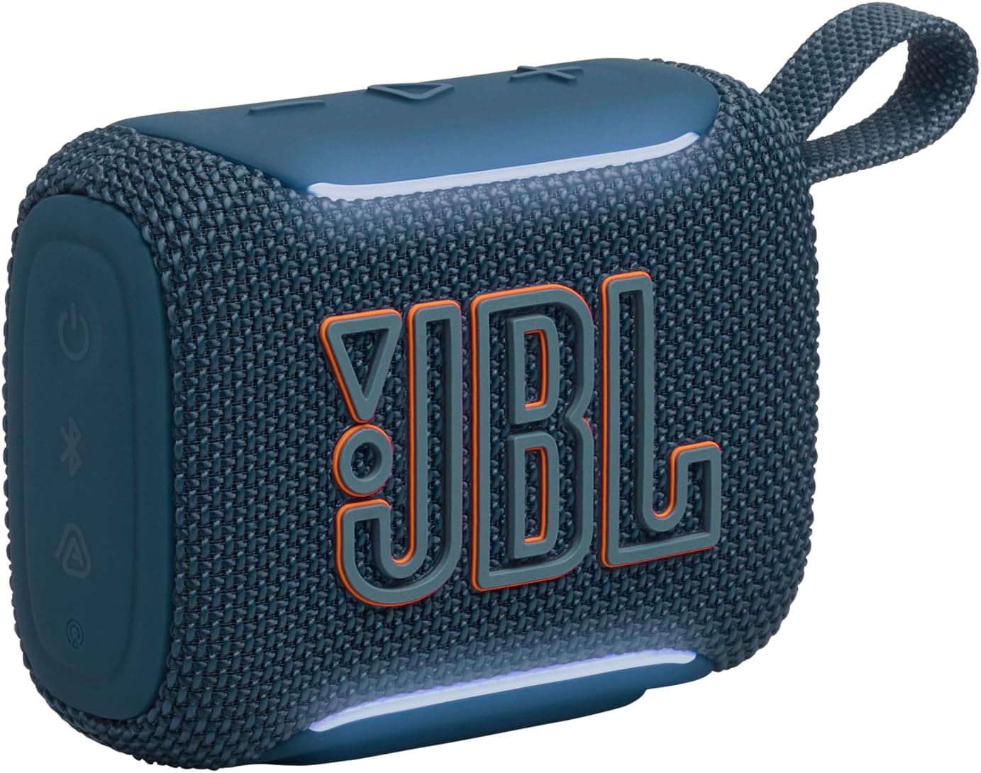 JBL Go 5, Tragbarer Bluetooth-Lautsprecher, Wasser- und Staubdicht - Blau Bis zu 10 Stunden Akkulaufzeit, staubdicht und stoßfest, Stereo-Kopplung, App-Steuerung für Pool, Strand und Outdoor-Nutzung