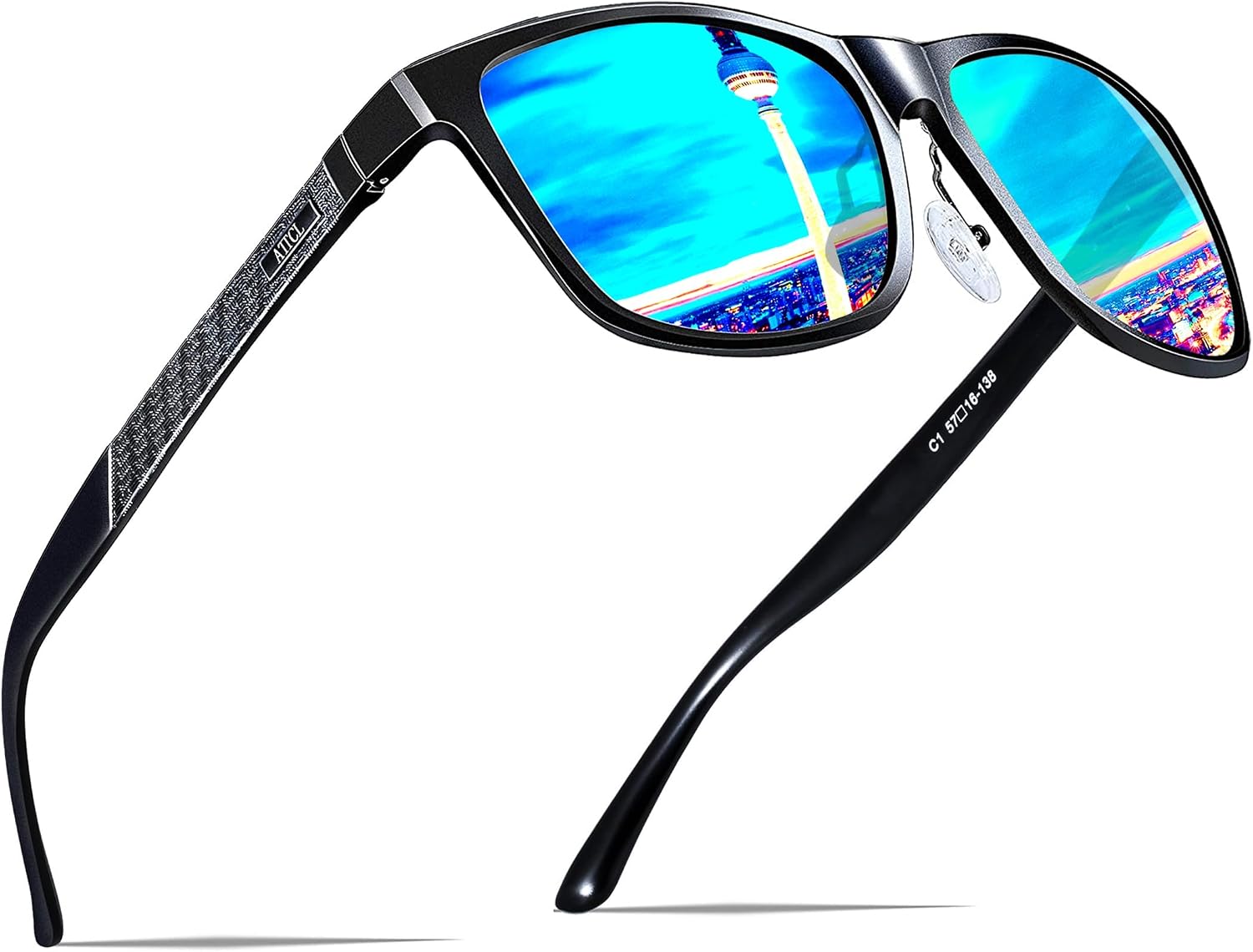 ATTCL Sonnenbrille Herren Polarisiert UV400 AL-MG Verspiegelt Autofahren | Leicht,HD TAC Linse, Blendschutz, Rutschfest,Ve...