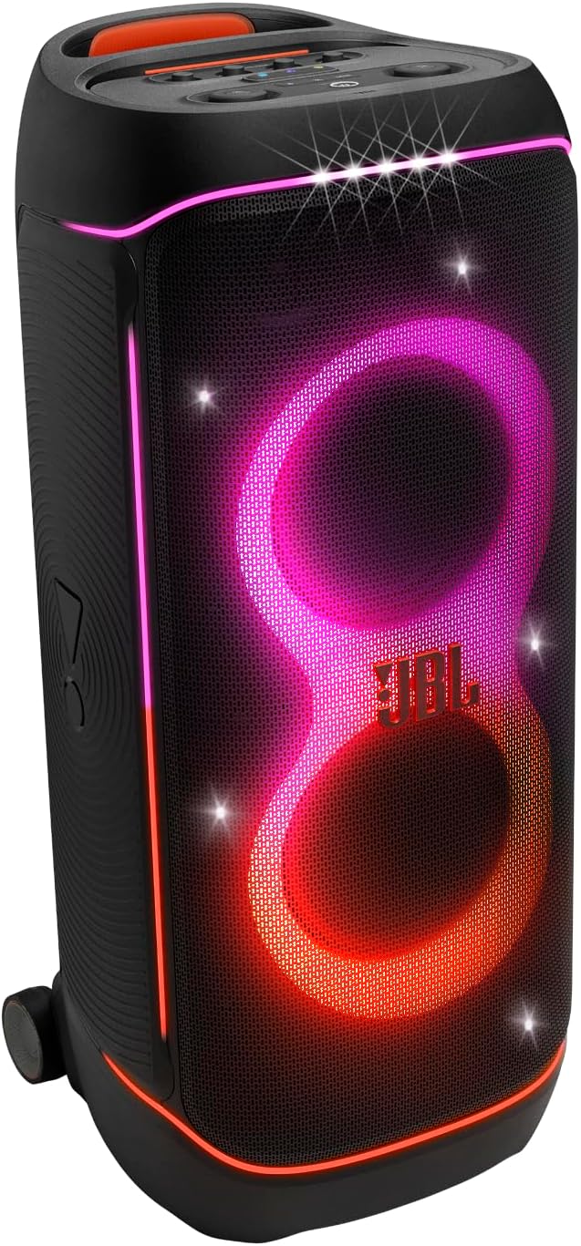 JBL PartyBox 720 Kabelloser Bluetooth-Partylautsprecher, Schwarz Dynamischer Lichtshow, 15 Stunden Spielzeit, IPX4-spritzwassergeschützt, JBL Pro Sound & Auracast Multi-Speaker-Verbindung