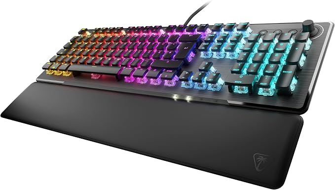 Turtle Beach Vulcan II Tactile mechanische RGB-Gaming-Tastatur DE Layout Schwarz, TITAN-Mechanikschalter, RGB-Tasten, abnehmbare Handballenauflage, Mediensteuerung, Aluminiumplatte, Ziffernblock