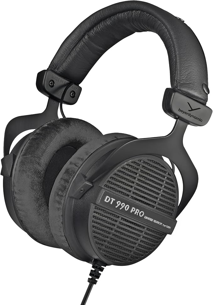 beyerdynamic DT 990 PRO Black Edition Studio-Kopfhörer, offen, 250 Ohm | Offene Bauweise, präzise Kl...