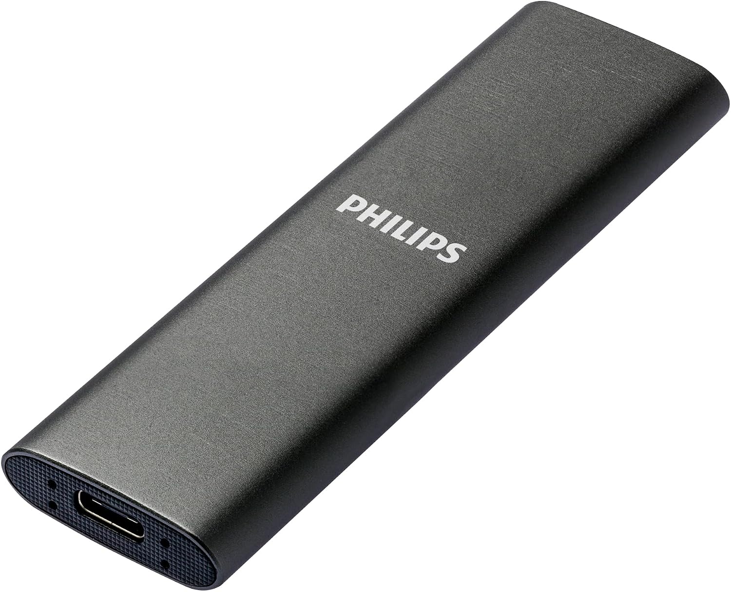 Philips Externe Portable SSD 500 GB - Ultra Slim SATA Ultra Speed USB-C, Lesegeschwindigkeit bis zu 540 MB/s, Aluminium