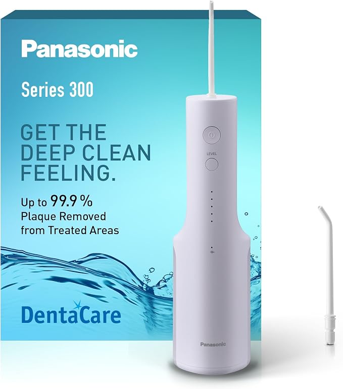Panasonic Series 300 Munddusche EW-DJ26-V303, Zahndusche, Munddusche kabellos, 200 ml, IPX7, 2 Standarddüsen, 5 Wasserdruckstufen, Reisezubehör, Violett