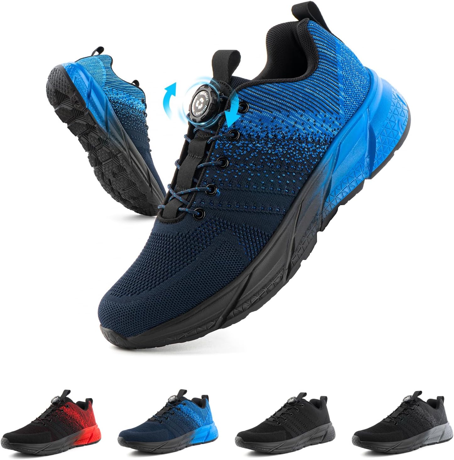 Hitmars Laufschuhe Sneaker Herren Damen Sportschuhe Leicht Atmungsaktiv Running Drehknopf rutschfest...