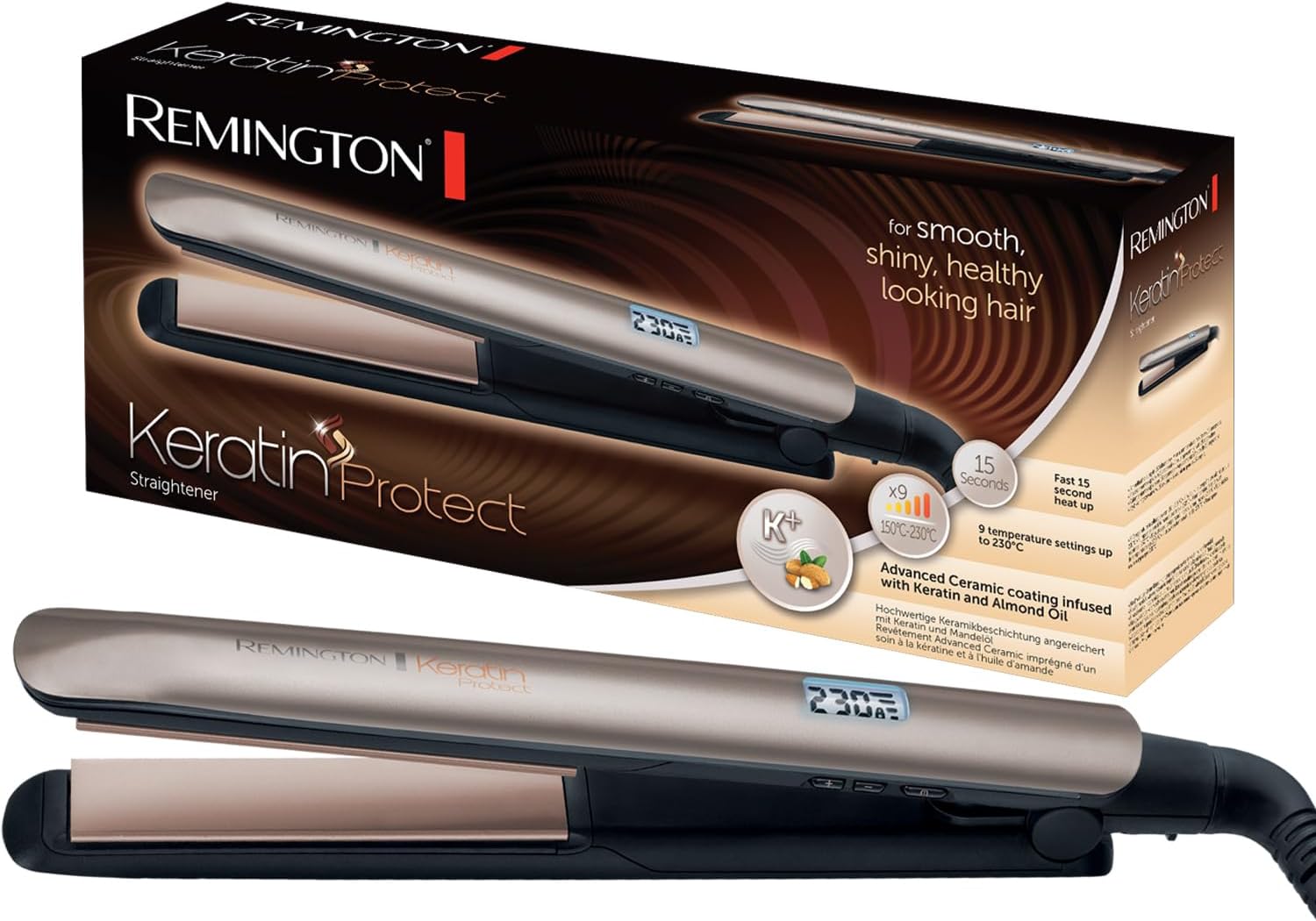 Remington Haarglätter, Keratin-Keramikbeschichtung, 110 mm, S8540