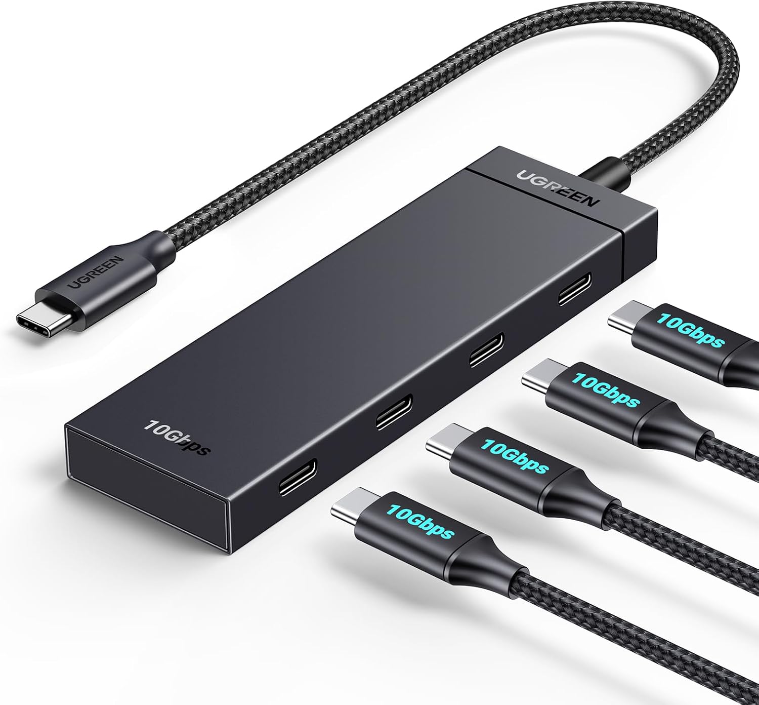 UGREEN USB C Hub 10 Gbps, Adapter mit 4*USB C 3.2 Ports (30cm) Hochgeschwindigkeits Multiport Splitter für iPhone 17Serie, Galaxy S25 Serie, MacBook, iMac, iPad, Chromebook und mehr