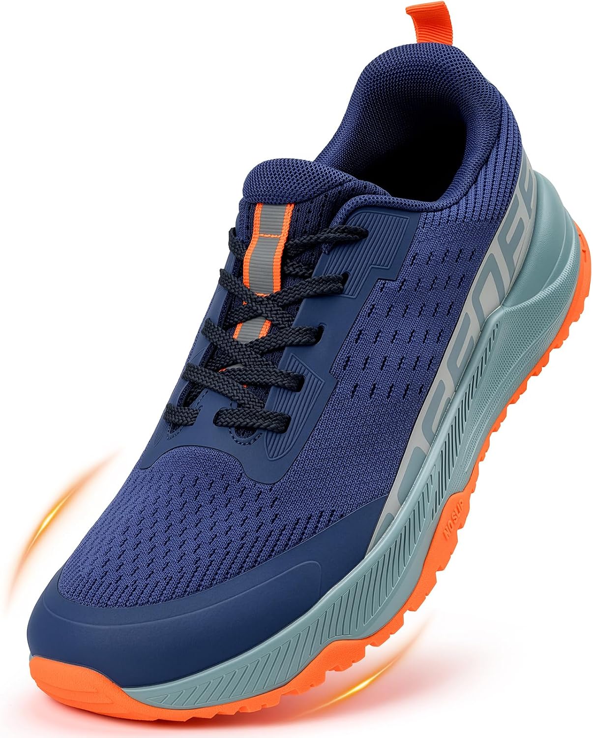 Sosenfer Laufschuhe Herren Extra Breit Traillaufschuhe Gelände Turnschuhe | Abriebfeste Gummilaufsoh...
