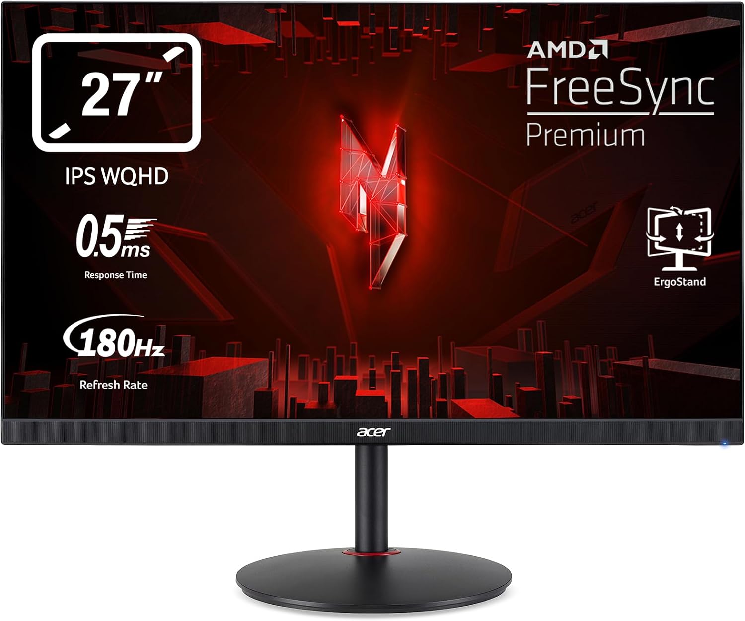 Acer Nitro XV271UM3 Gaming Monitor 27 Zoll (68,6 cm) WQHD, 180Hz | 27 Zoll (69 cm Bildschirm) WQHD, ...