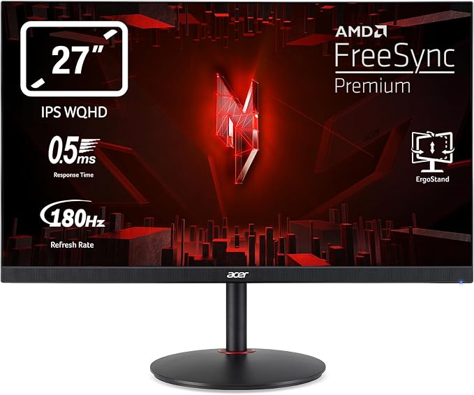 Acer Nitro XV271UM3 Gaming Monitor 27 Zoll (68,6 cm) WQHD, 180Hz | 27 Zoll (69 cm Bildschirm) WQHD, ...