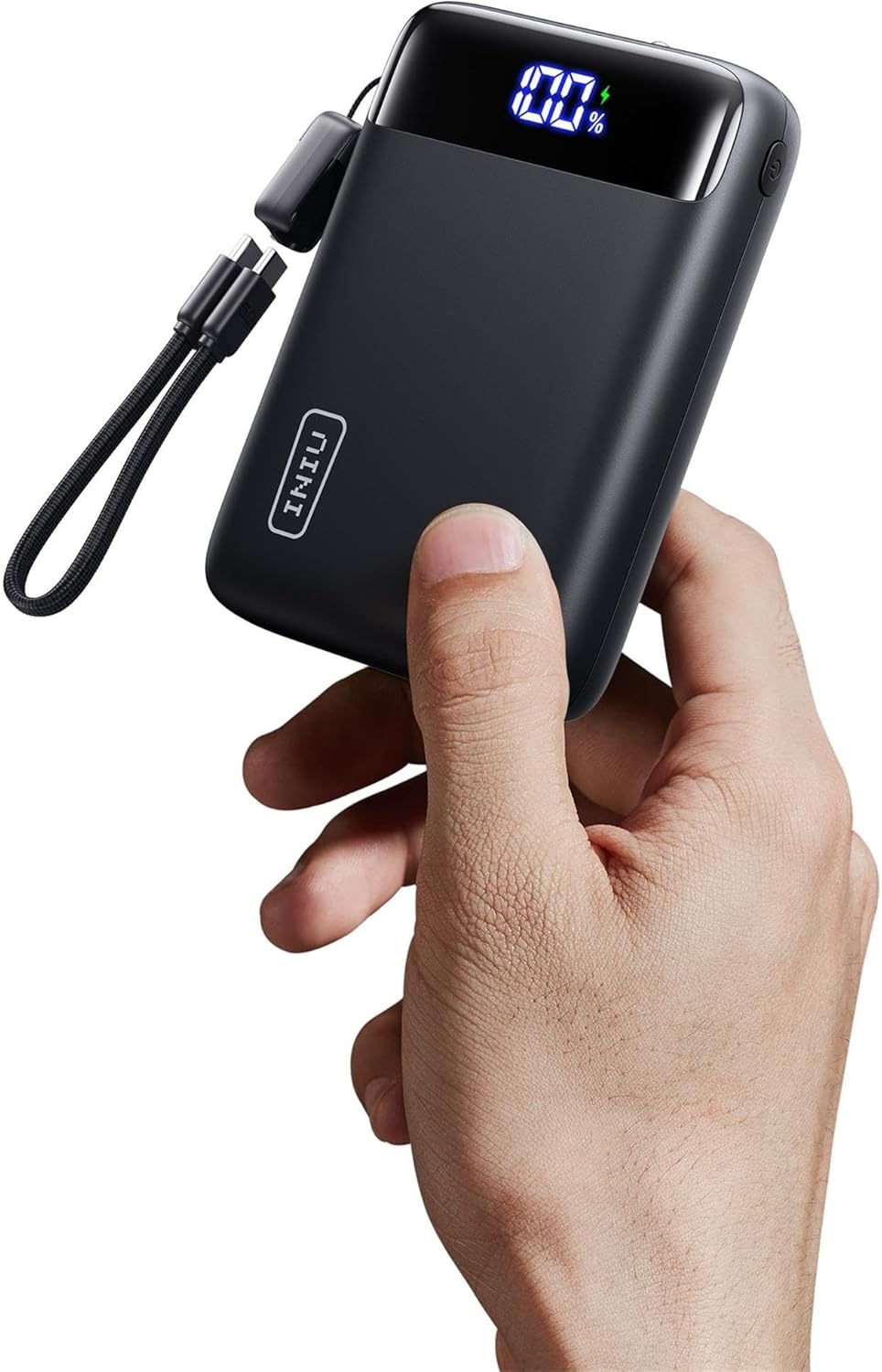 INIU 20000mAh Power Bank, Klein 22.5W Schnellladung Externe Handyakkus Angebrachtem USB-C Kabel, Flugtauglich & Reise-Essential, Powerbank für iPhone 18 17 16 15 Pro, Samsung S25, Xiaomi etc
