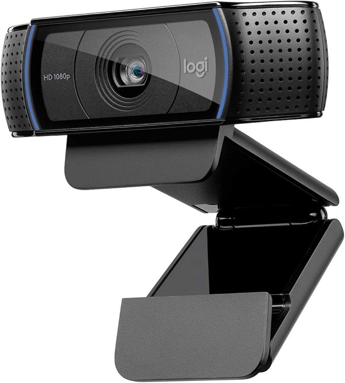 Logitech C920 HD PRO Webcam Full-HD 1080p, 78° Sichtfeld, Autofokus, Stereo-Sound, Belichtungskorrektur, USB, PC/Mac/ChromeOS/Android - Schwarz
