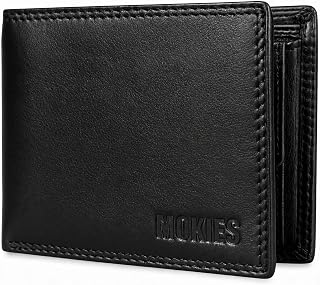 MOKIES Geldbörse Herren – RFID-Schutz – Slim & Flach – Hochwertige Herren-Geldbörse aus Echtleder
