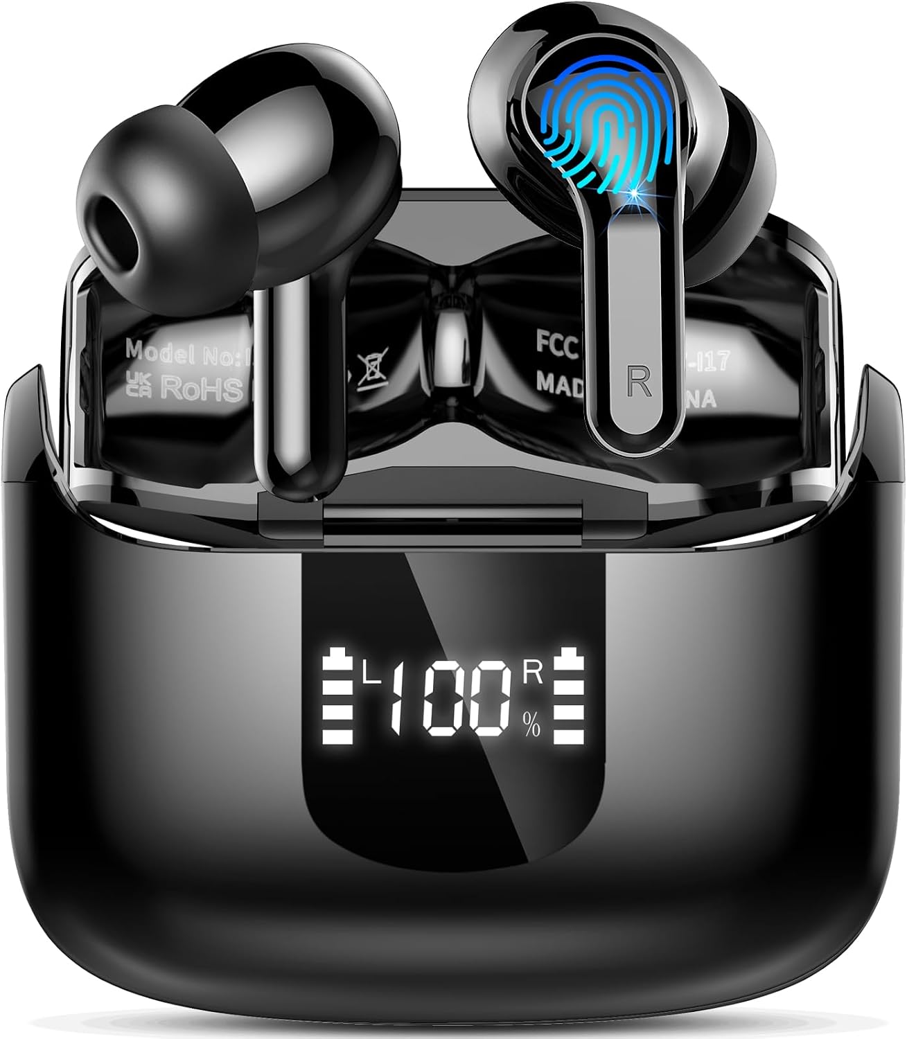 2026 Bluetooth Kopfhörer in Ear, 6D-Stereo Kopfhörer Kabellos Bluetooth 5.4 | 56Std Tiefer Bass Wire...