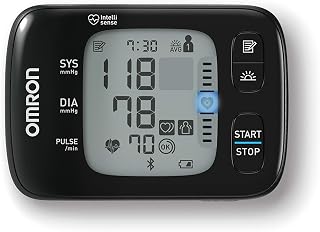 OMRON RS7 Intelli IT digitales Handgelenk-Blutdruckmessgerät mit Bluetooth | Blutdruckmesser klinisch validiert, auch bei Übergewicht, Testsieger Stiftung Warentest 09/2020, mit OMRON Connect App