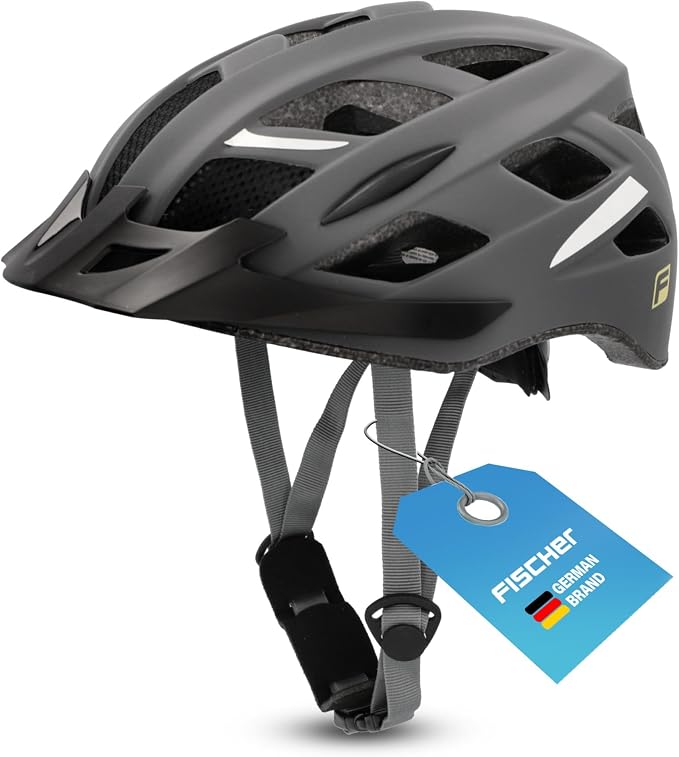 Fischer Erwachsene Fahrradhelm, Radhelm, Cityhelm Urban Lano, mit beleuchtetem Innenring-System