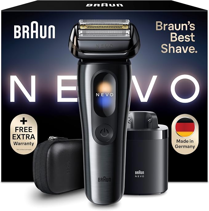Braun NEVO Rasierer Herren Elektrisch, NEVO15115C, Schwarz | Elektrorasierer mit AeroTouch-Technolog...