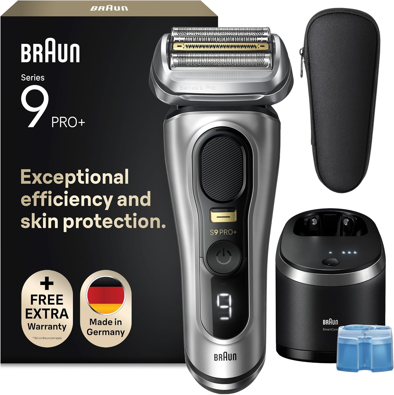 Braun Rasierer Herren Elektrisch Series 9 Pro+, 9567cc, Silber | Elektrorasierer, 5+1 Scherkopfeleme...