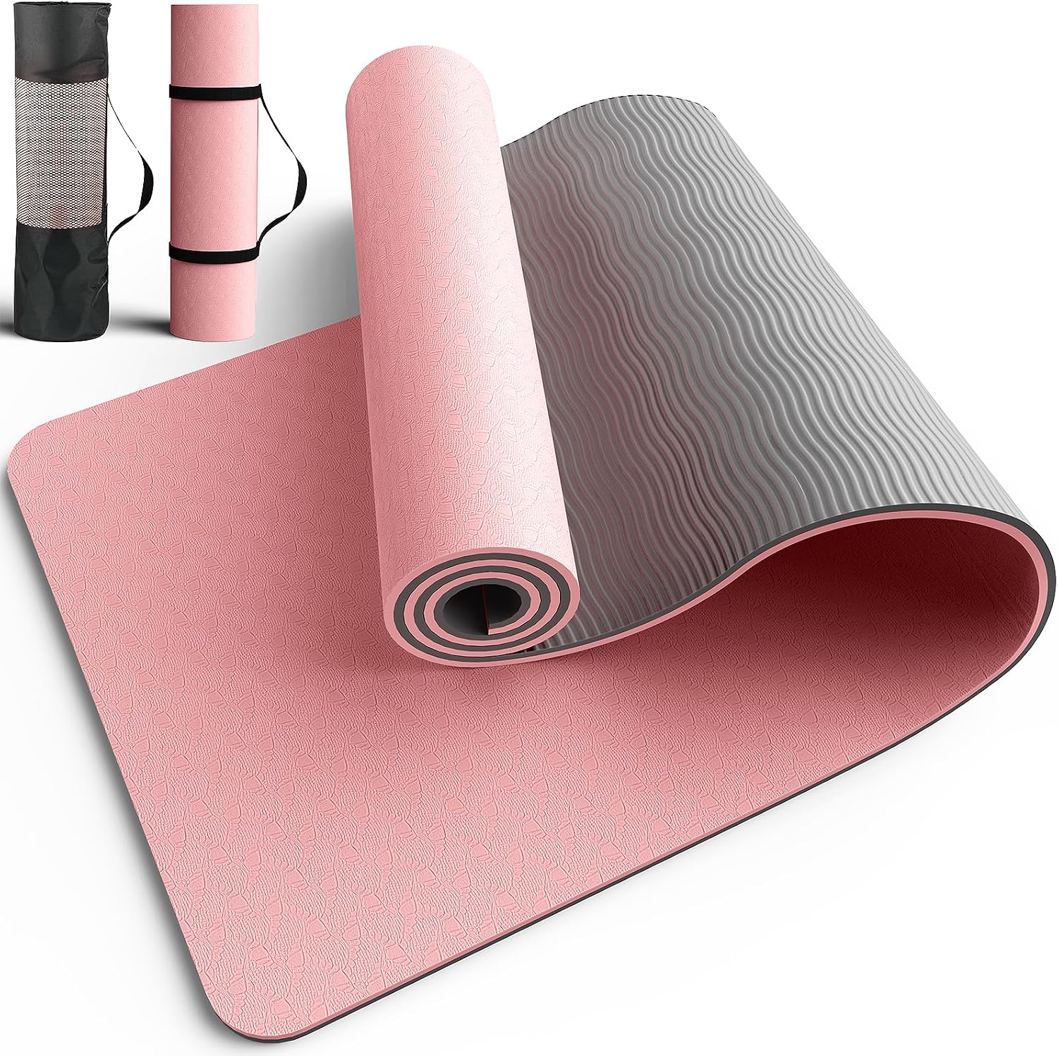 Pureegg Yoga Matte Rutschfest, TPE Pilates Matte, Geruchsarm | Für Yoga, Pilates & Fitness, Yogamatt...