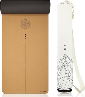 e Anzeige – Mosswell Premium Kork-Yogamatte (4mm dick) - Rutschfeste Fitnessmatte mit Hilfslinien - Pilatesmatte...